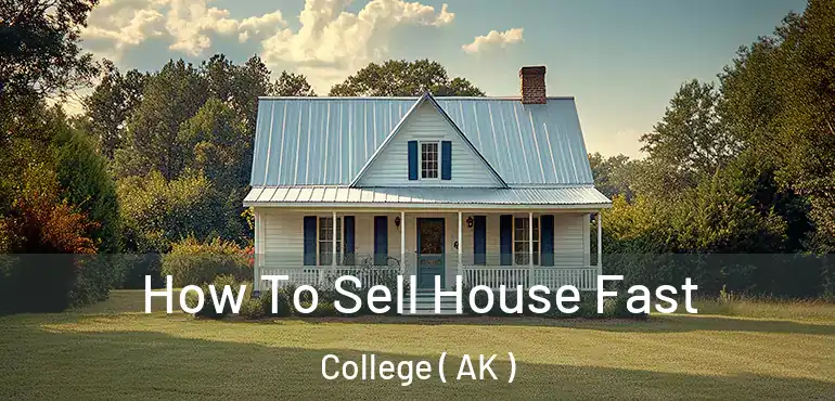  How To Sell House Fast College ( AK )